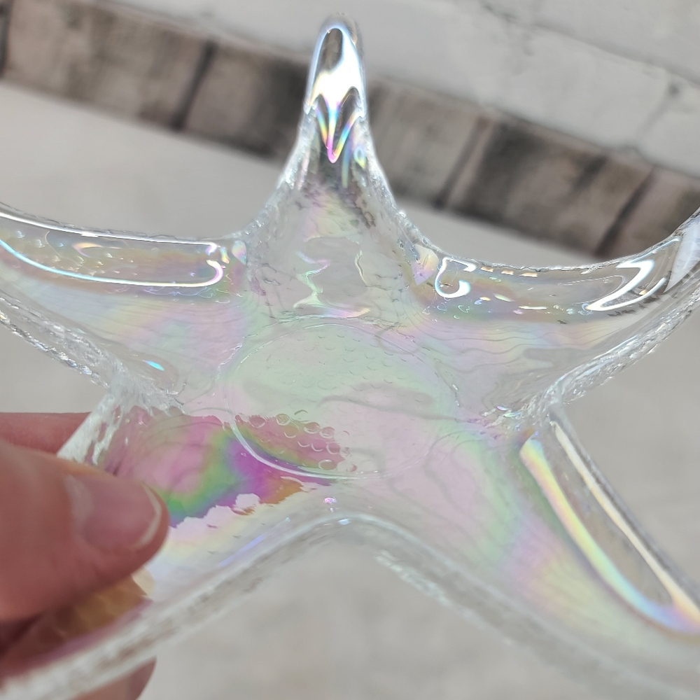 Akcam (4) Vintage Iridescent Starfish Appetizer/Tidbit Dishes Handmade in Turkey - Picture 10 of 17